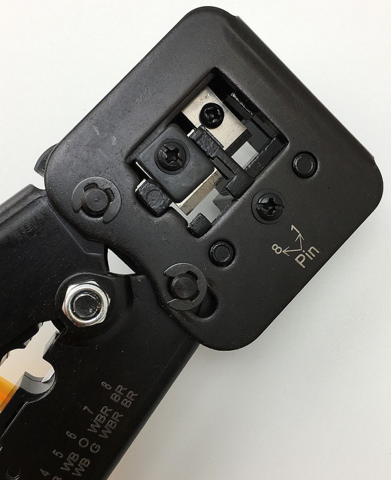 Инструмент обжимной для коннекторов со сквозным отверстием EZNetko plug RJ-45 (8p8c); RJ-11/RJ-12 (6p2c/6p4c/6p6c) Инструмент обжимной для коннекторов со сквозным отверстием EZNetko plug RJ-45 (8p8c); RJ-11/RJ-12 (6p2c/6p4c/6p6c)