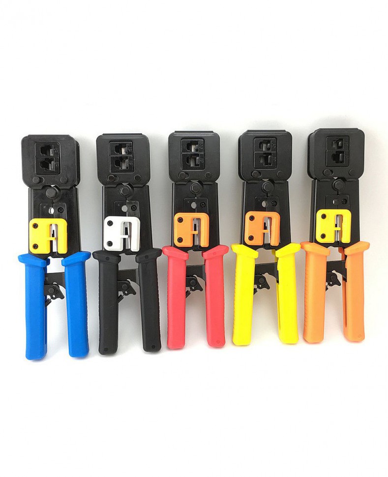 Инструмент обжимной для коннекторов со сквозным отверстием EZNetko plug RJ-45 (8p8c); RJ-11/RJ-12 (6p2c/6p4c/6p6c) Инструмент обжимной для коннекторов со сквозным отверстием EZNetko plug RJ-45 (8p8c); RJ-11/RJ-12 (6p2c/6p4c/6p6c)