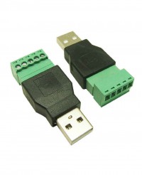 Разъем штекер USB с клеммной колодкой Разъем штекер USB с клеммной колодкой