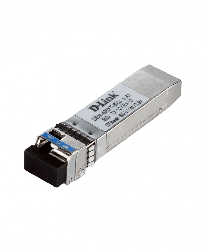Трансивер D-Link DEM-436XT-BXU WDM SFP+ с 1 портом 10GBase-ER (Tx:1270 нм, Rx:1330 нм) для одномодового оптического кабеля (до 40 км)