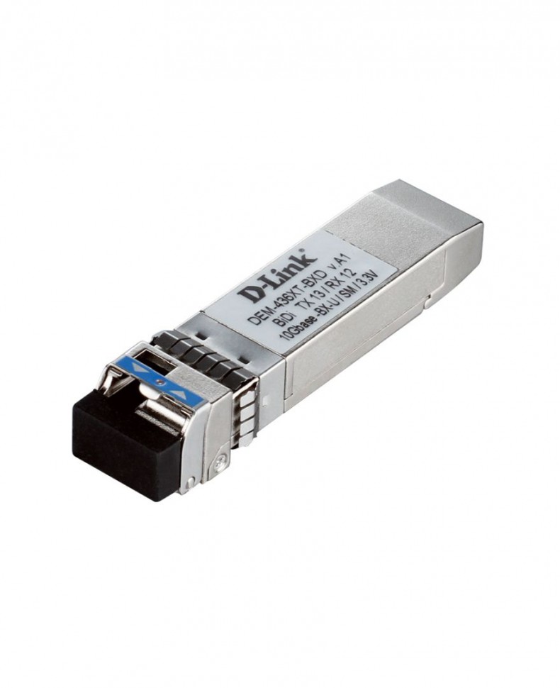 Трансивер D-Link DEM-436XT-BXD WDM SFP+ с 1 портом 10GBase-ER (Tx:1330 нм, Rx:1270 нм) для одномодового оптического кабеля (до 40 км)