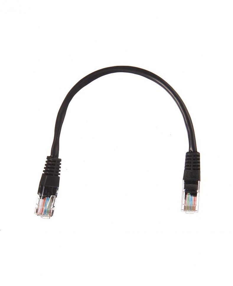 Патч-корд Netko UTP 5e кат. медь 0,25 м черный