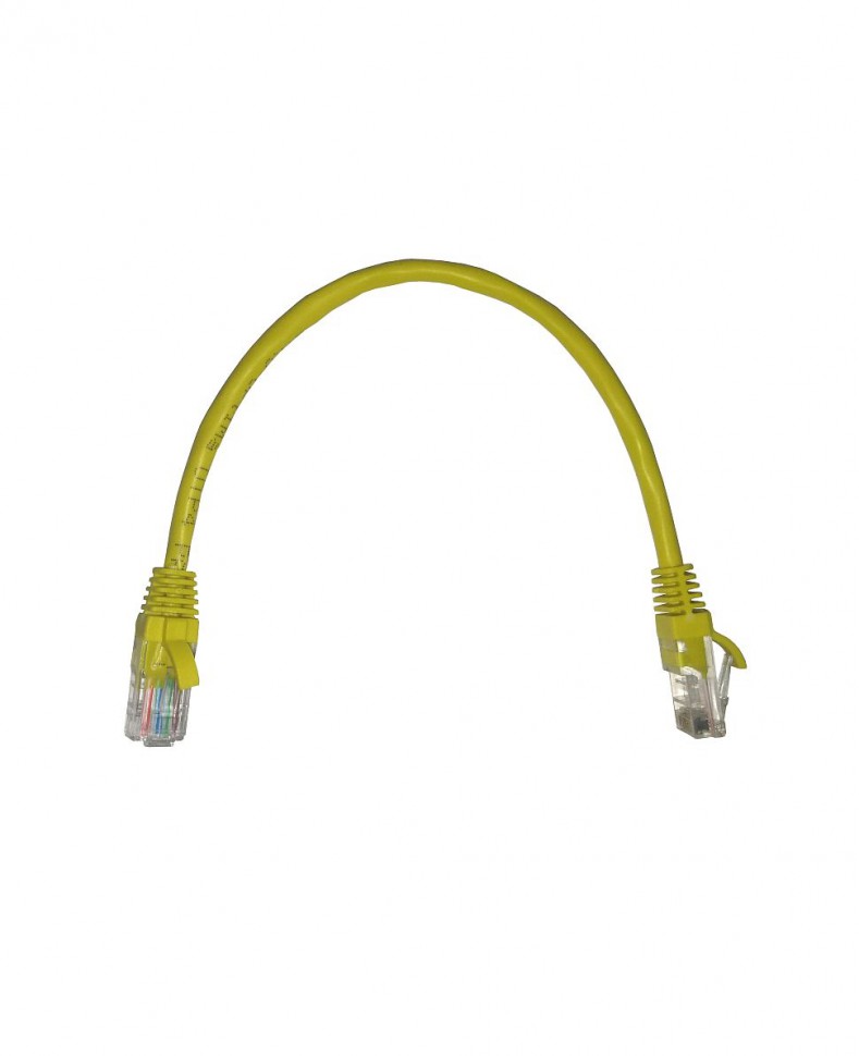 Патч-корд Netko UTP 5e кат. медь 0,25 м желтый