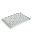 Полка универсальная 19" 1U регулируемая глубина (500-700мм), перфорированная, серая