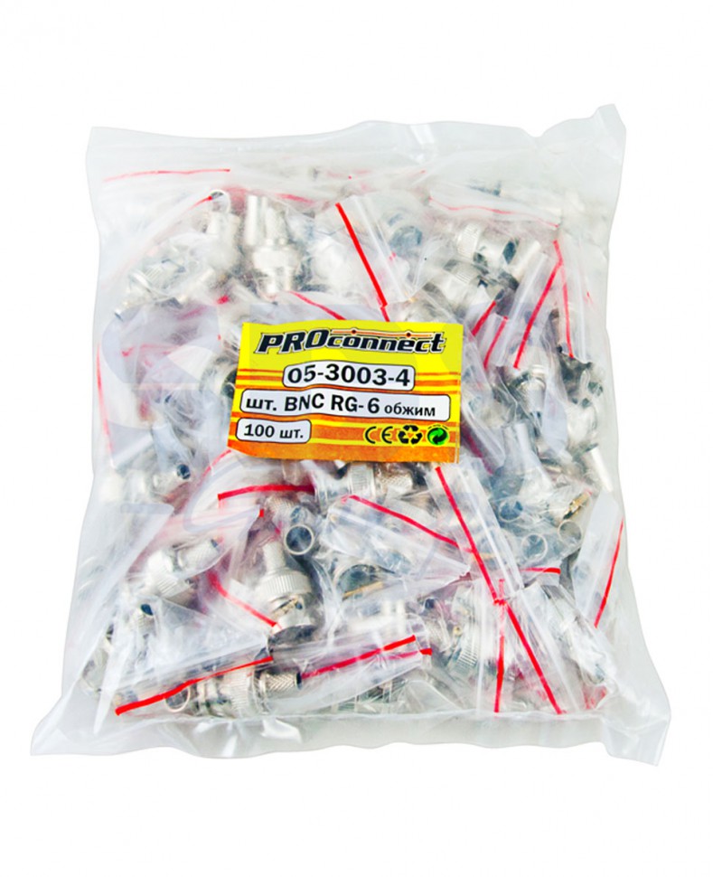 Разъем штекер BNC RG-6 обжим PROCONNECT