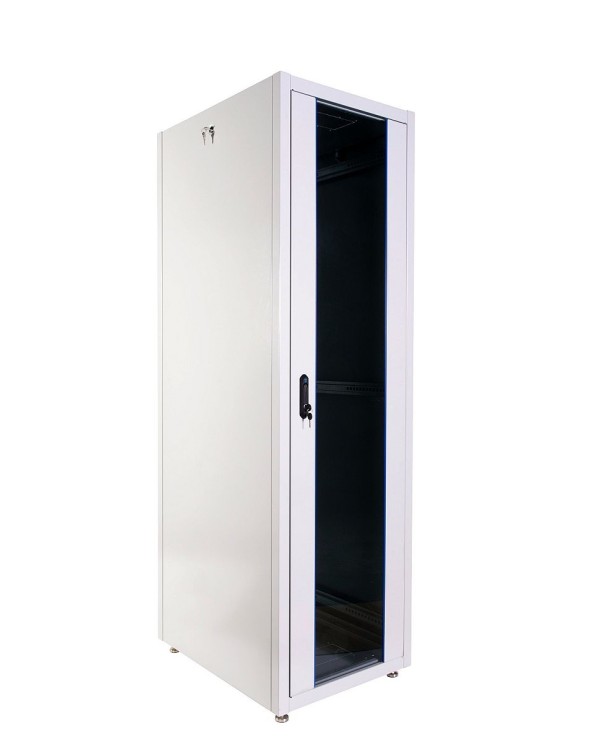 Шкаф телекоммуникационный напольный ЭКОНОМ 42U (600 × 800) дверь стекло, дверь металл