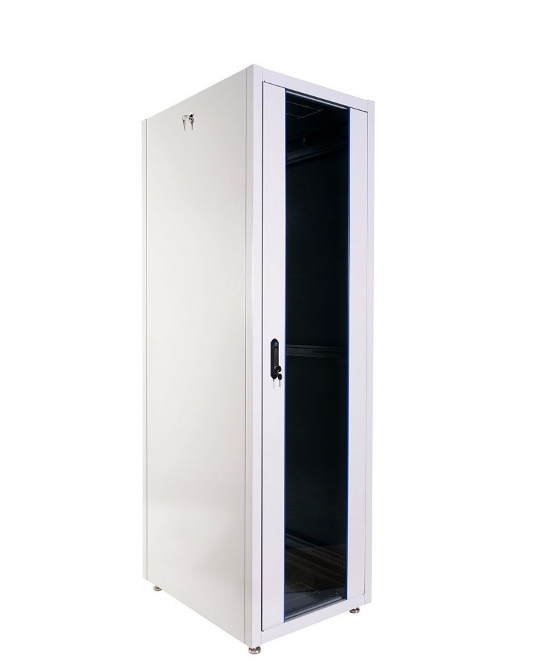Шкаф телекоммуникационный напольный ЭКОНОМ 42U (600 × 800) дверь стекло, дверь металл