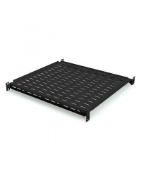 Полка универсальная 19" 1U регулируемая глубина (600-900мм), перфорированная, черная