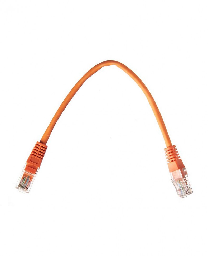 Патч-корд Netko UTP 5e кат. медь 0,25 м оранжевый