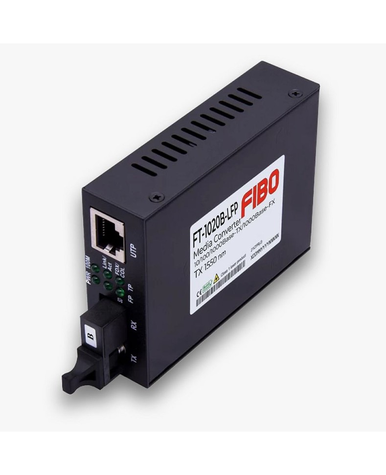 Медиаконвертер FT-1020B-LFP 10/100/1000 Base-TX - 1000Base-FX одноволоконный (WDM), SM, TX1550/RX1310, SC, LFP, 20 км