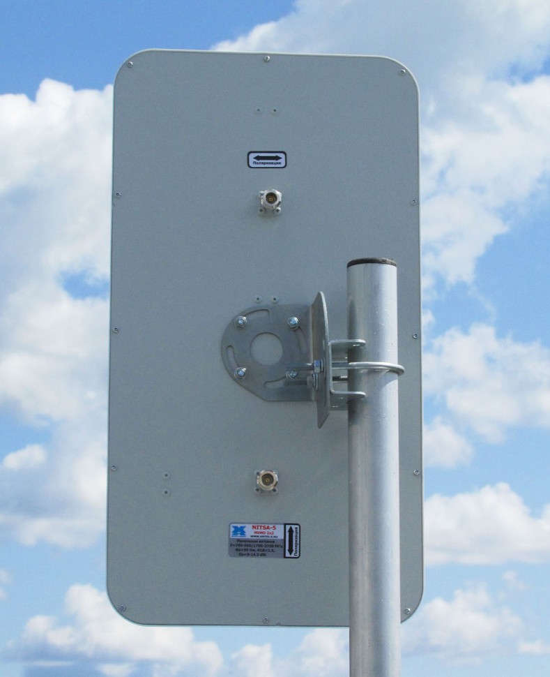 Внешняя панельная антенна Антэкс NITSA-5 MIMO GSM/3G/4G/WiFi2,4/LTE2600, 790-960/1700-2700МГц, 2x9-14 dBi, 2xN-female