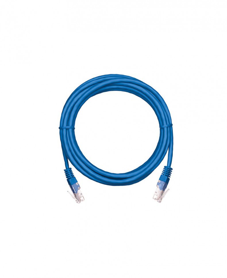 Патч-корд NETLAN UTP 5e кат. медь 1,0 м синий