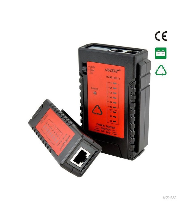 Сетевой кабельный тестер витой пары NF-468 (LAN RJ-45 + RJ-11)