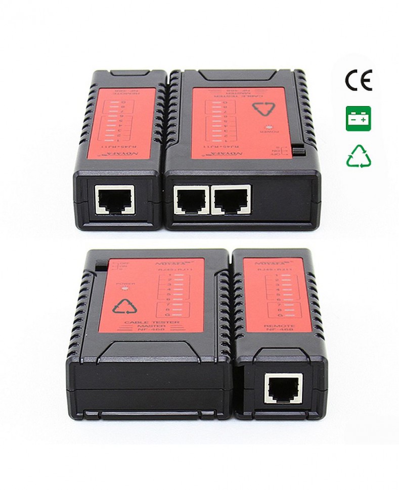 Сетевой кабельный тестер витой пары NF-468 (LAN RJ-45 + RJ-11)