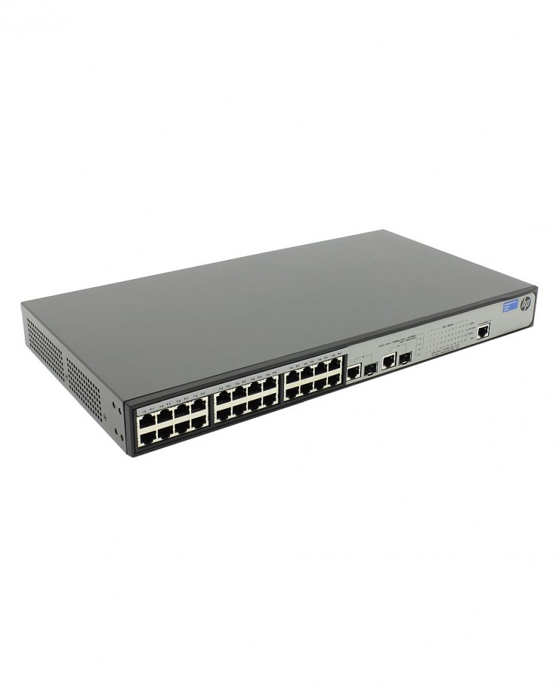 Коммутатор управляемый HP 1910-24-PoE+ с 24x10/100/BASE-T PoE+, 2xCombo 1000Base-T/SFP Ports