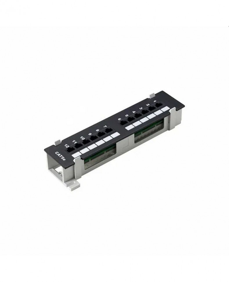 Патч-панель настенная NEOMAX UTP 12 портов, RJ45, 5e, Dual IDC
