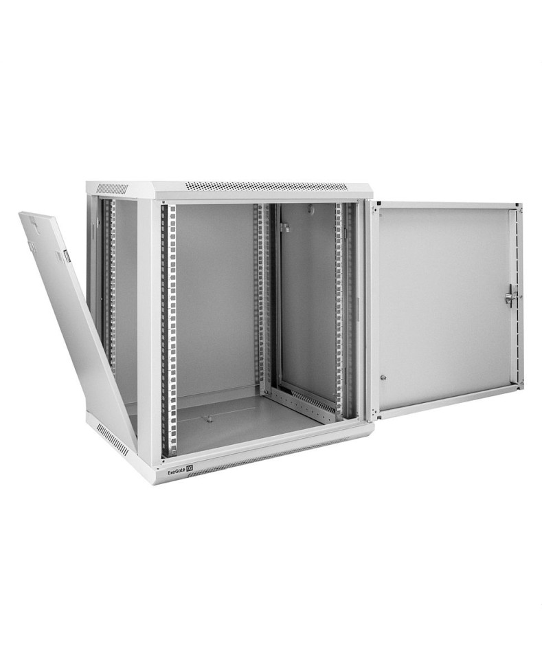 Шкаф настенный 19", 12U, 600x450x635мм, металл. дверь, разборный, серый Шкаф настенный 19", 12U, 600x450x635мм, металл. дверь, разборный, серый