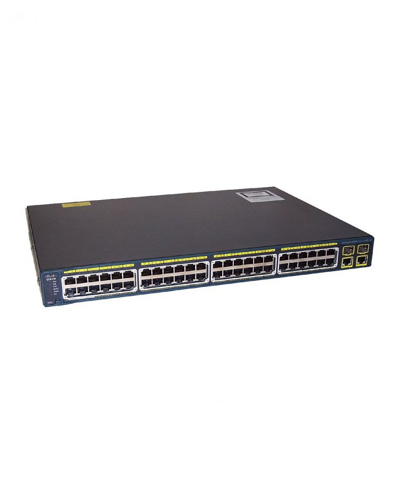 Коммутатор управляемый Cisco Catalyst WS-C2960+48PST-S 48x10/100Base-T PoE / 2xCombo 1000Base-T/SFP Ports