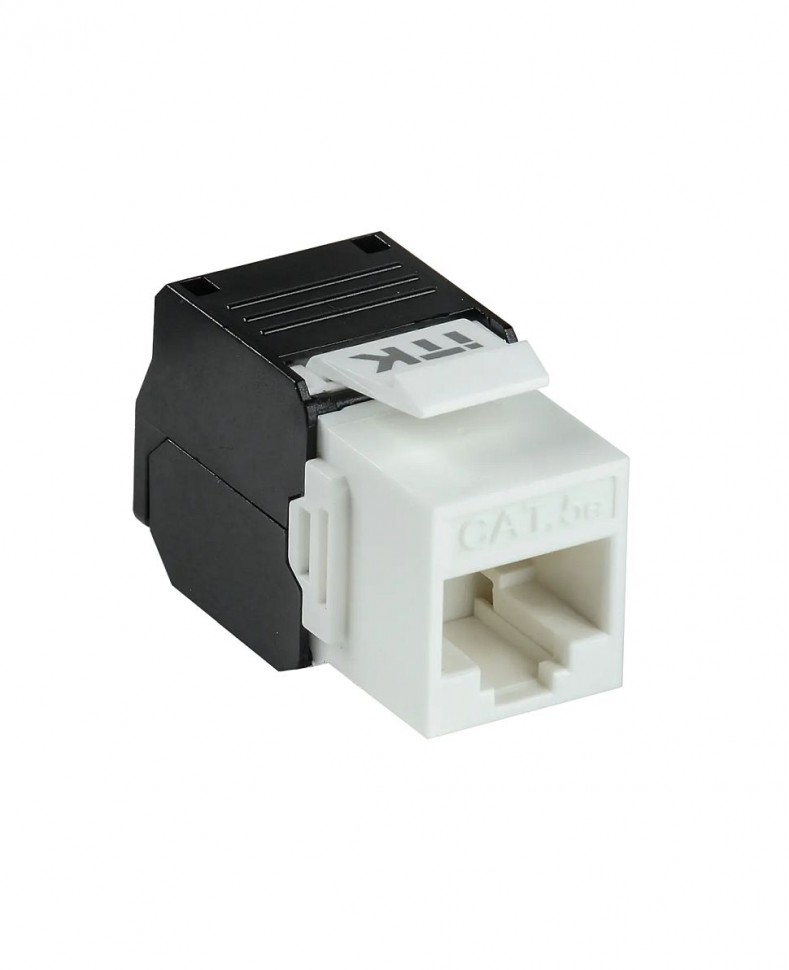 Модуль Keystone RJ-45 (8P8C), кат.5e, 180°, белый, без инструмента TOOLLESS, ITK Модуль Keystone RJ-45 (8P8C), кат.5e, 180°, белый, без инструмента TOOLLESS, ITK