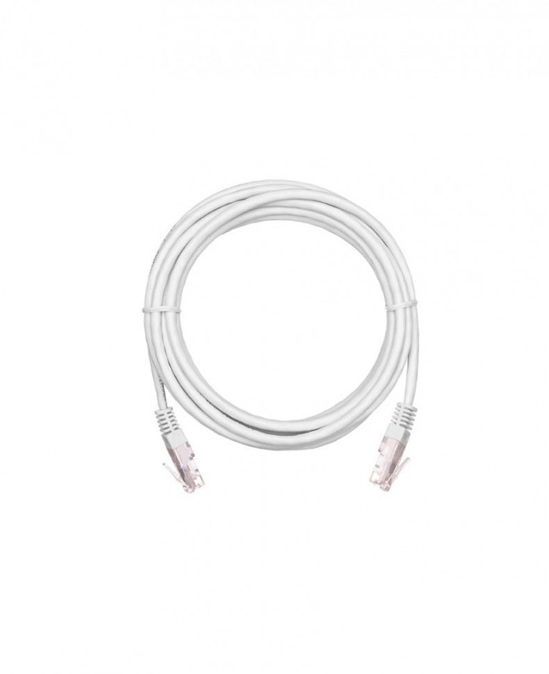 Патч-корд NETLAN UTP 5e кат. медь 0,5 м белый