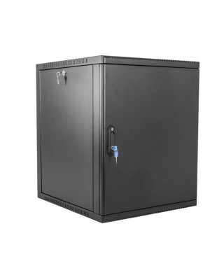 Шкаф телекоммуникационный настенный сварной 15U (600 × 500) съёмные стенки, дверь металл, чёрный