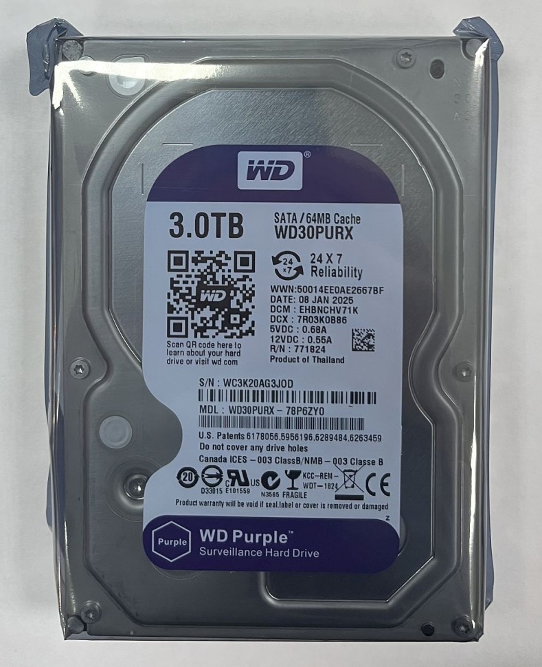 Жесткий диск 3Tb Western Digital WD30PURX