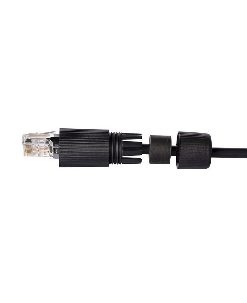 Соединительный модуль RJ45, cat.5e, герметичный (IP67), черный