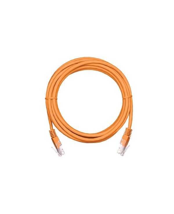 Патч-корд NETLAN UTP 5e кат. медь 0,5 м оранжевый